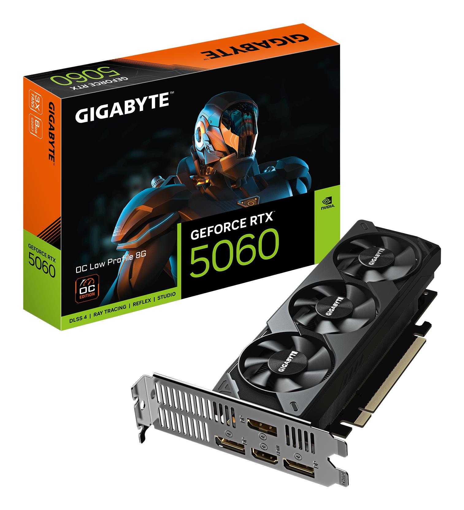 Videokarte GIGABYTE NVIDIA GeForce RTX 5060 8GB GDDR7 128bit PCIe 5.0 GPU 2512MHz