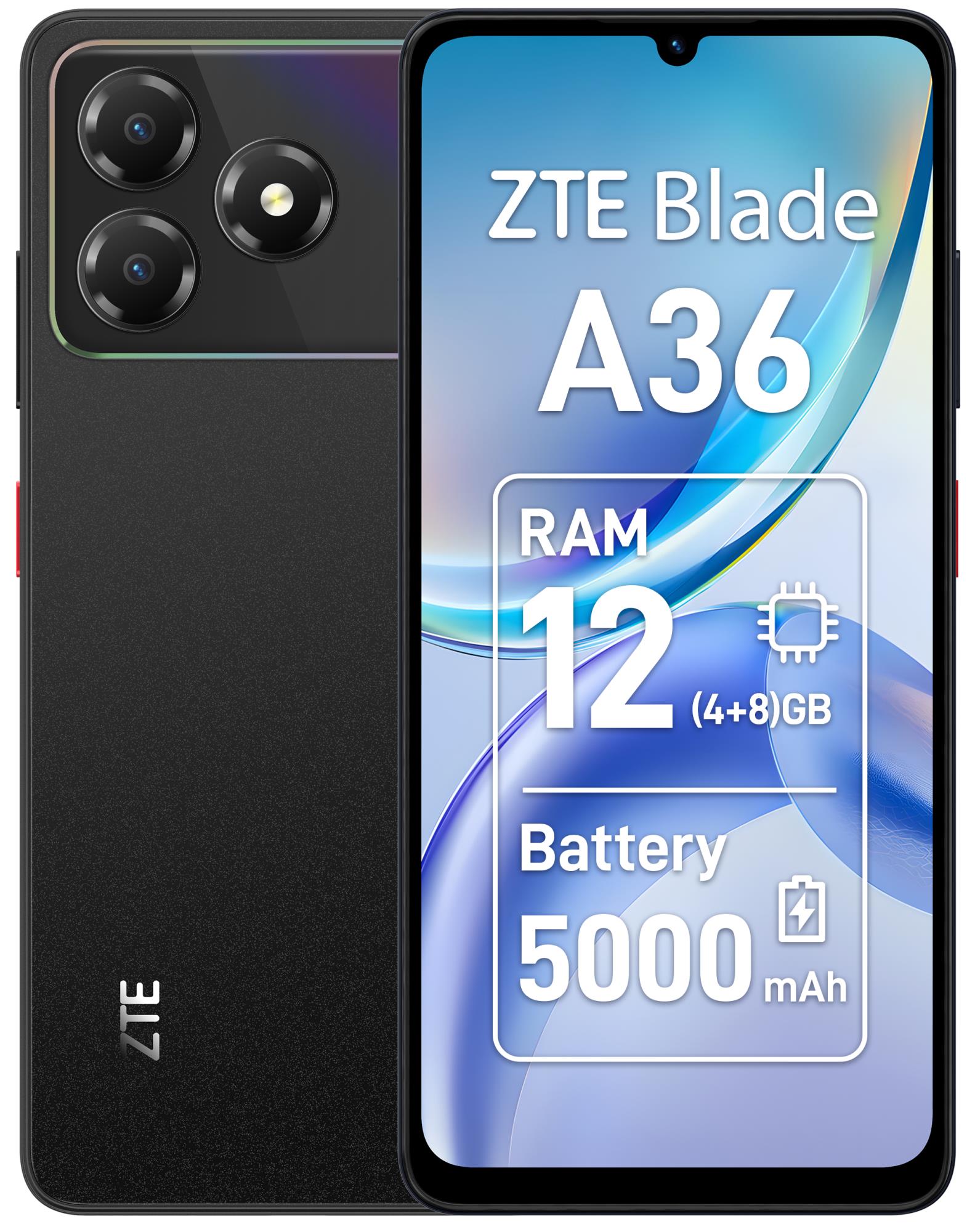 ZTE mobilais tālrunis Blade A36 4/64GB melns
